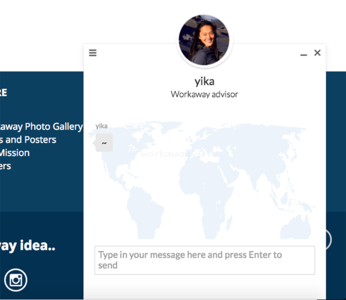 workaway personal advisor chat bubble