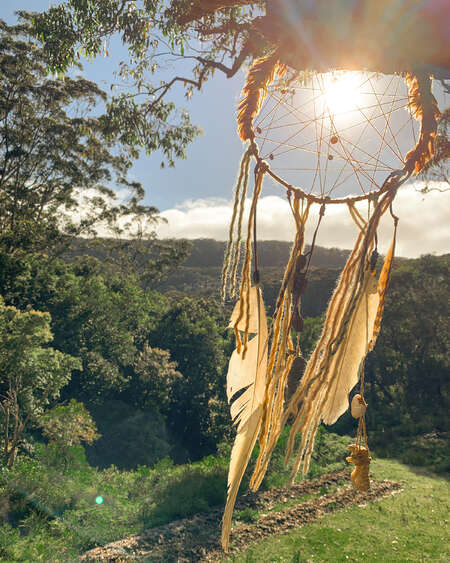 nature outdoor yoga haven forests dreamcatcher sunset