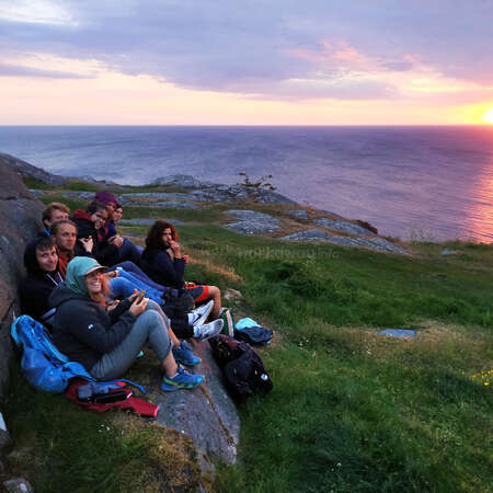 adventure with workaway travel buddies outdoors by the sea sunset