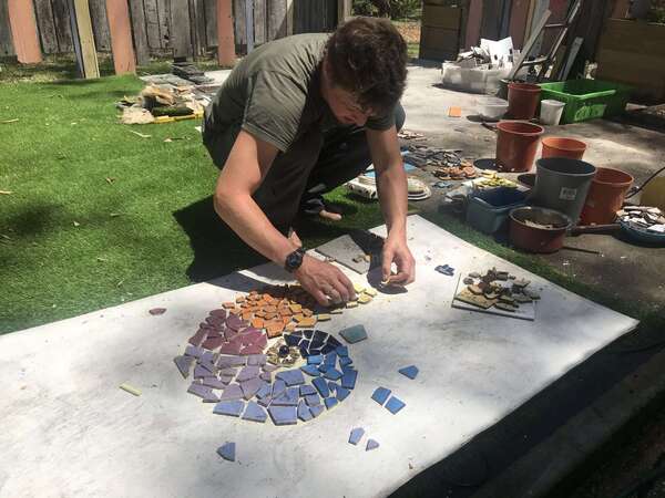 mosaic making in Australia Felix