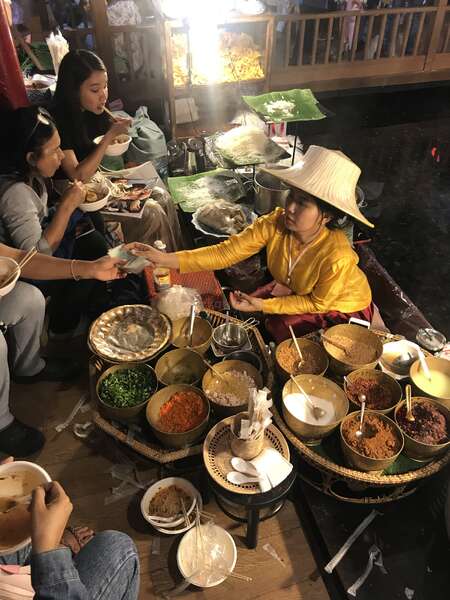 thai woman selling street food