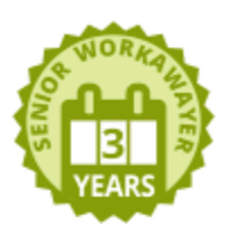 workaway three year senior badge