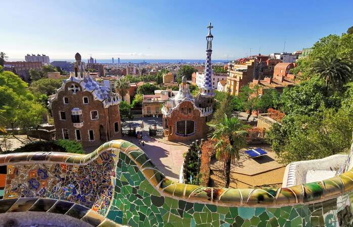 View at the Park Güell in Barcelona on a sunny day, Photo by Dorian D1 on Unsplash