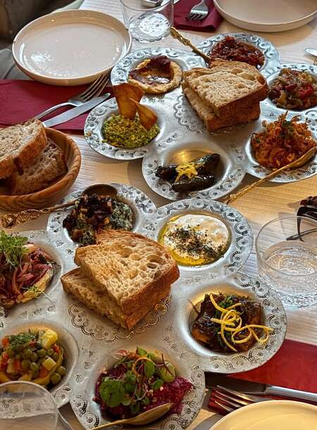 local mediterranean spread food cuisine